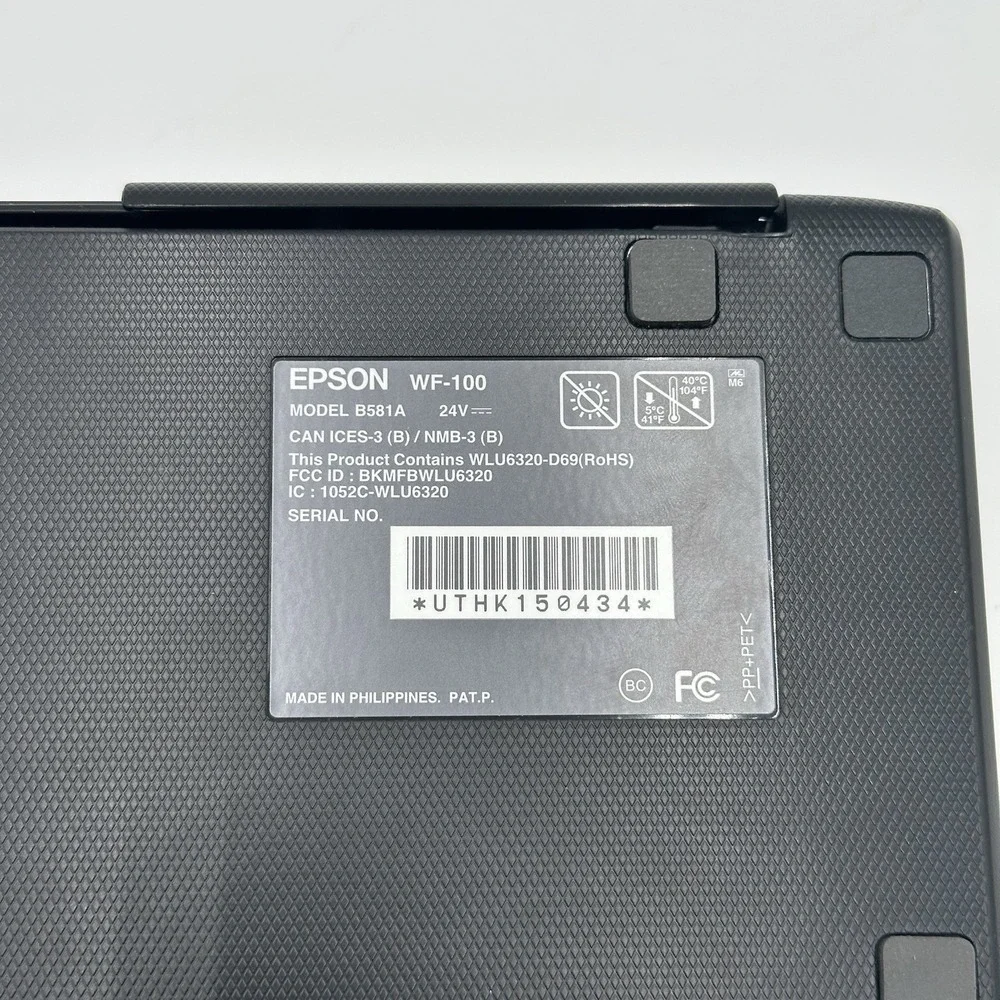 Epson WorkForce WF-100 Wireless Mobile Color Inkjet Printer w/ Case, Ink & AC
